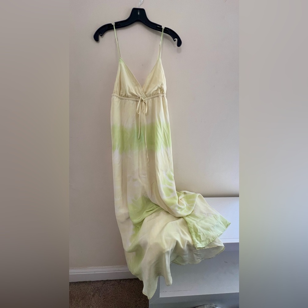 Gypsy 05 Cream Asymmetrical Tiered Maxi Sundress